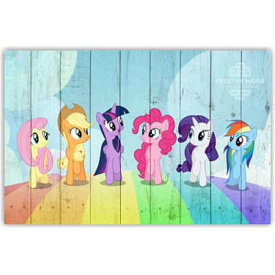 Картины KIDS - 14 Литл Пони, KIDS, Creative Wood Картины KIDS - 14 Литл Пони, KIDS, Creative Wood